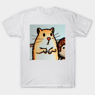 cute yellow mouse painting T-Shirt